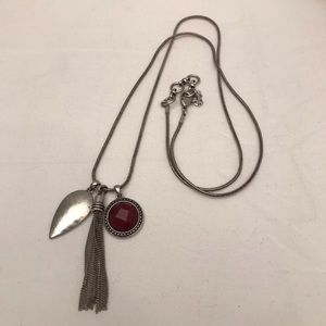 Lucky Three Charm Long Necklace